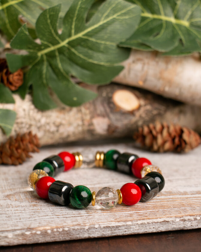 Juneteenth Inspired Handmade Stretch Bracelet