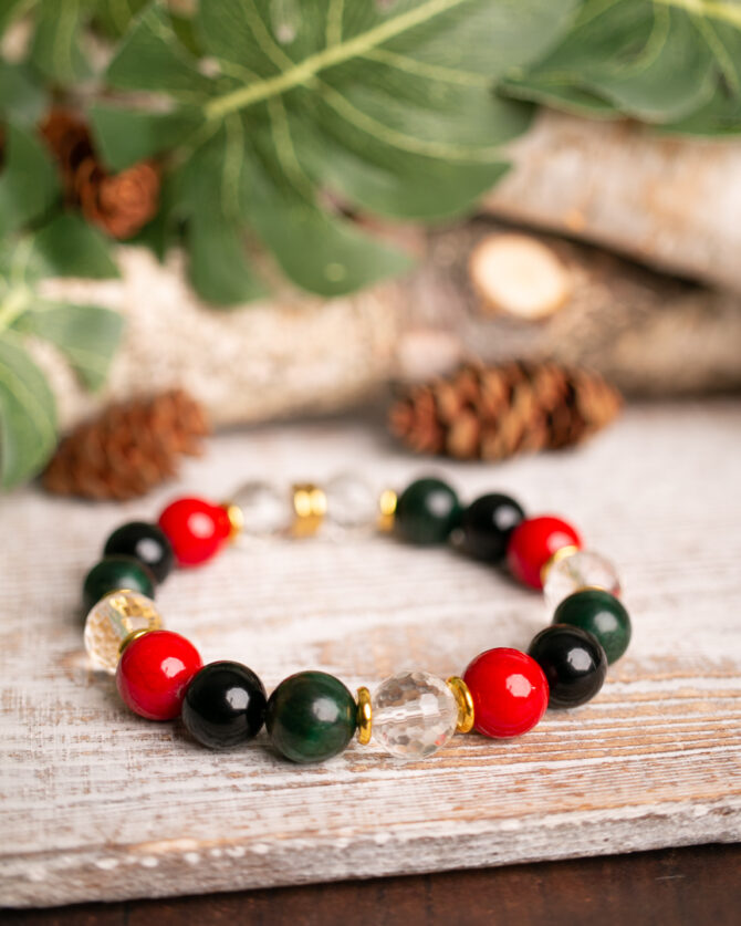 Juneteenth Inspired Handmade Stretch Bracelet