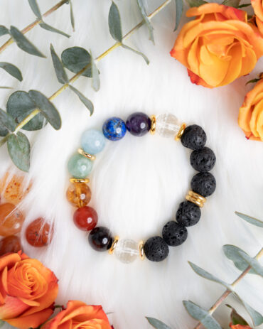 Rainbow Handmade Stretch Chakra Bracelet