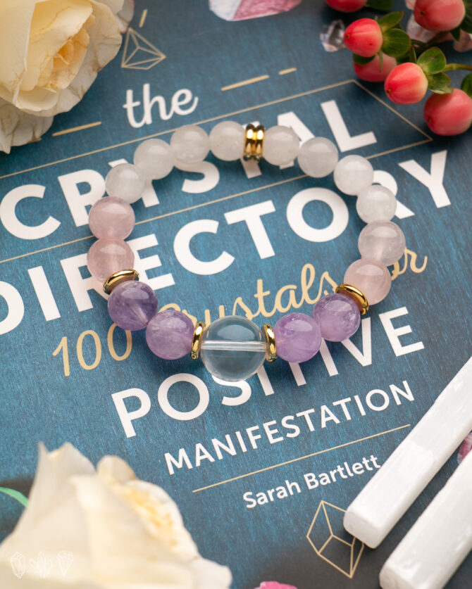 Quartz Crystal | Amethyst | Rose Quartz | White Jade Bracelet