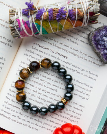 Faceted Tigers Eye | Hematite Handmade Stretch Bracelet