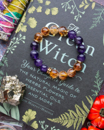 Citrine | Amethyst Handmade Stretch Bracelet