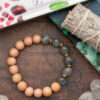 Labradorite + Rosewood Handmade Stretch Bracelet