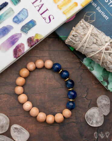 Kyanite + Rosewood Handmade Stretch Bracelet