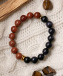 Goldstone (Red | Blue) Handmade Stretch Bracelet by Earth + Fire