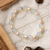 Opalite + Pearl Handmade Stretch Bracelet by Earth + Fire