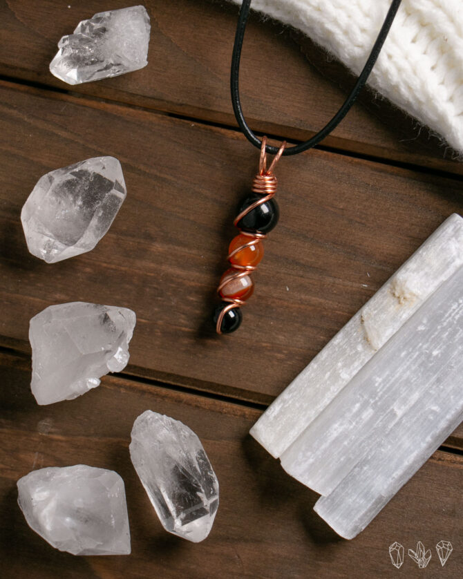 Carnelian & Tourmaline Necklace