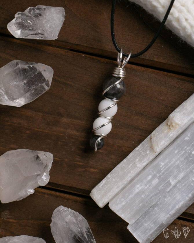 Moonstone & White Jade Necklace