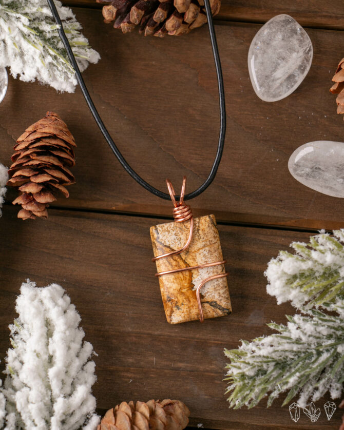 Picture Jasper Pendant Necklace