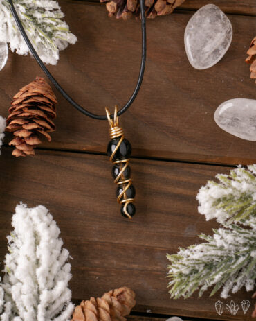 Tourmaline + Smoky Quartz Pendant Necklace