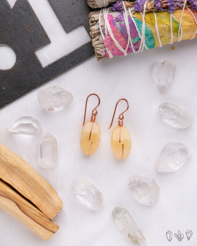 Golden Calcite Earrings