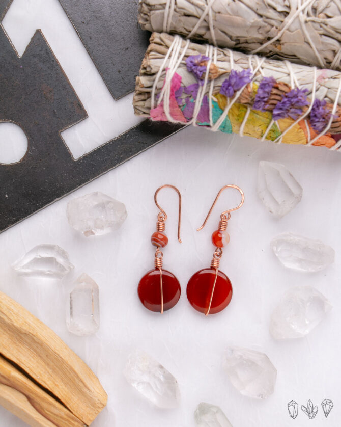 Fiery Carnelian Energy Earrings