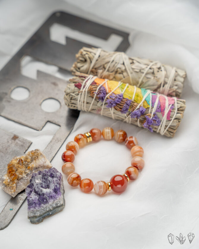 Carnelian Handmade Stretch Bracelet