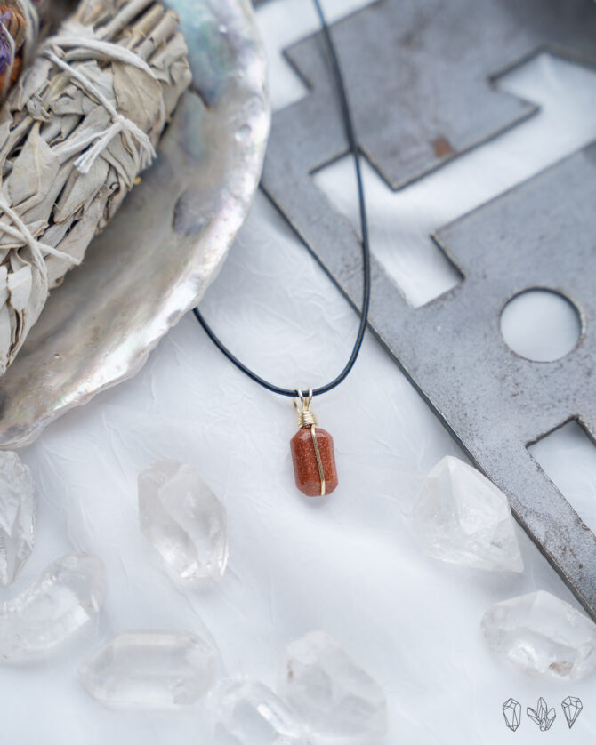 Goldstone Hexagon Pendant