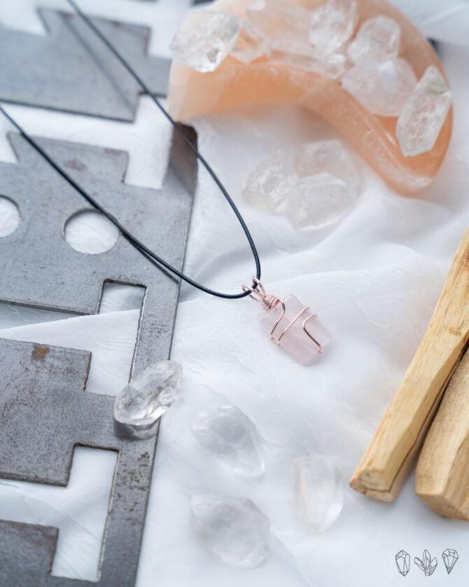 Rose Quartz Pendant Necklace