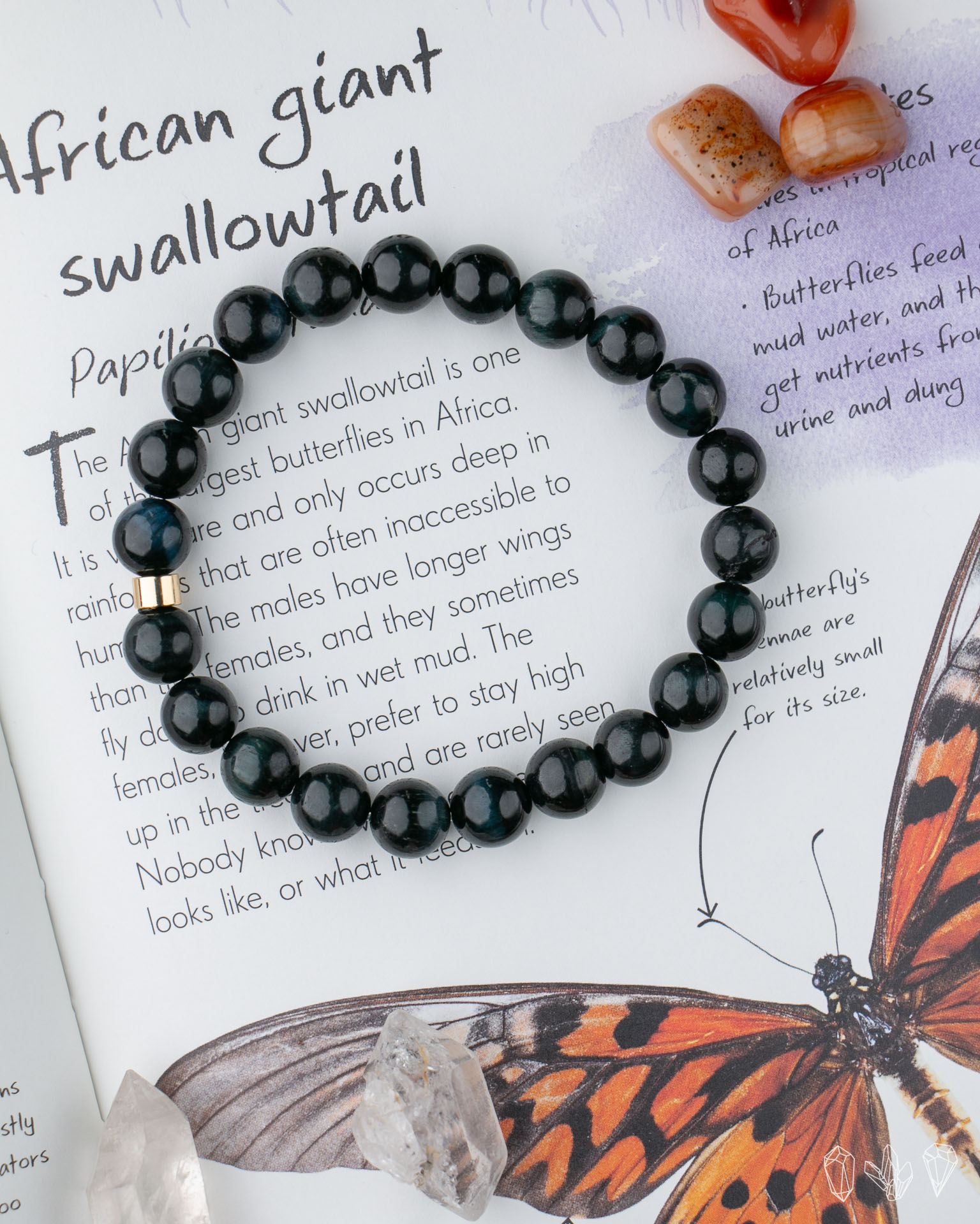 Blue Tigers Eye Handmade Stretch Bracelet