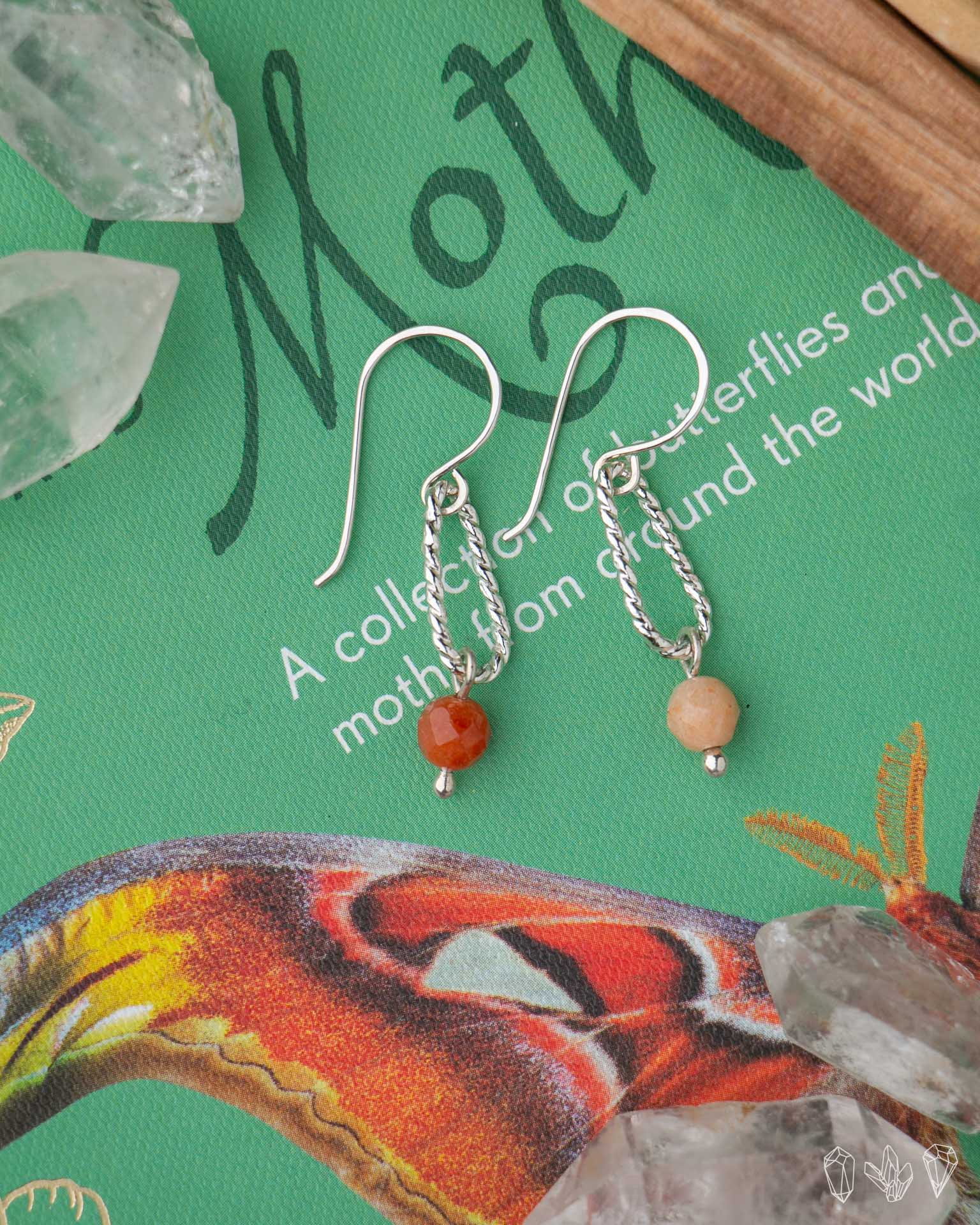 Faceted Yellow Jade Earrings