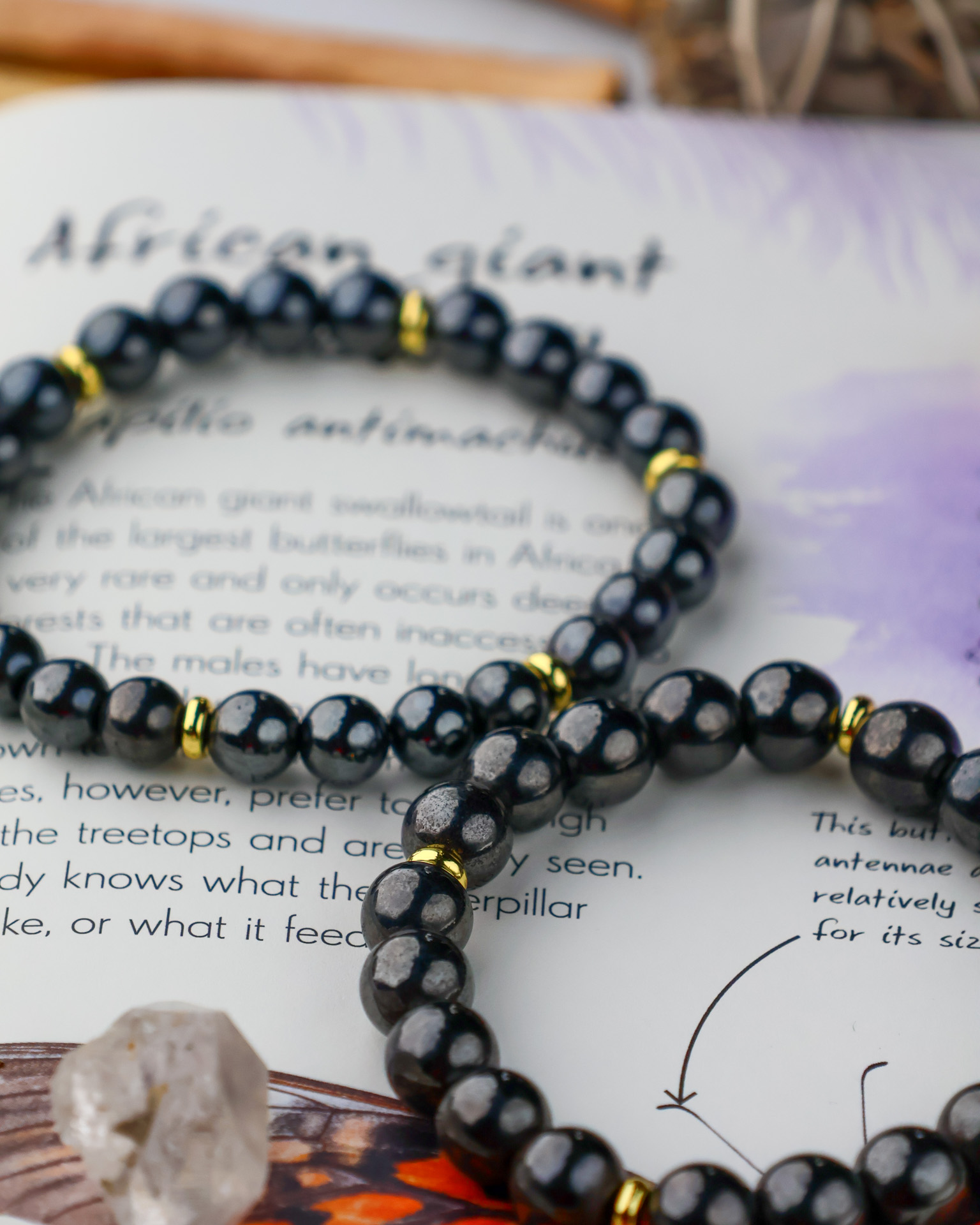 Hematite Handmade Stretch Bracelet - Image 5