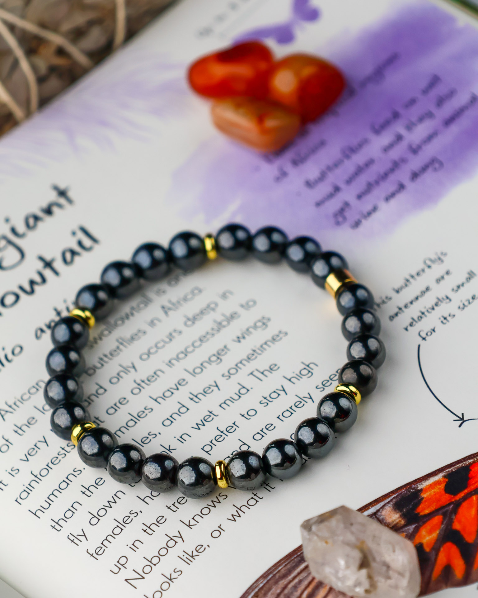 Hematite Handmade Stretch Bracelet - Image 4