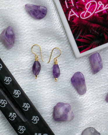 Faceted Amethyst Drops