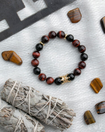 Red Tigers Eye Handmade Stretch Bracelet